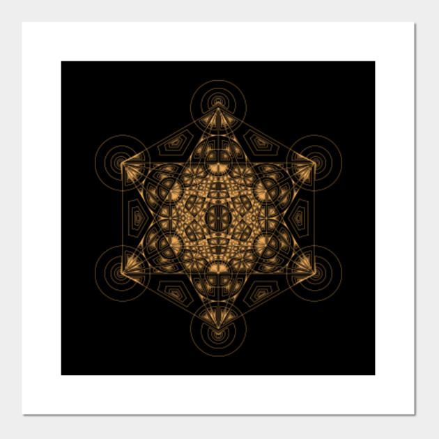 Fractal Metatron's Cube Orange